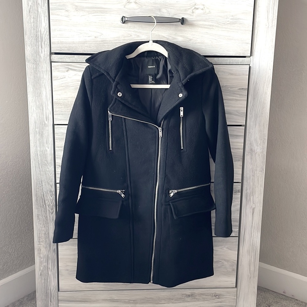 Classic Black Peacoat